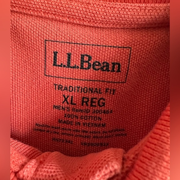 L.L. Bean Men’s Polo Shirts Size XL Red, Orange, Yellow Cotton Bundle of 3 - Picture 5 of 9